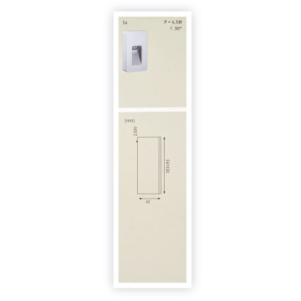 Paulmann  93825 - LED/2,4W IP44 Utomhus Väggbelysning SPECIAL LINE 230V
