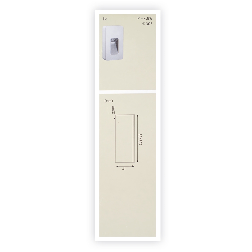 Paulmann  93825 - LED/2,4W IP44 Utomhus Väggbelysning SPECIAL LINE 230V