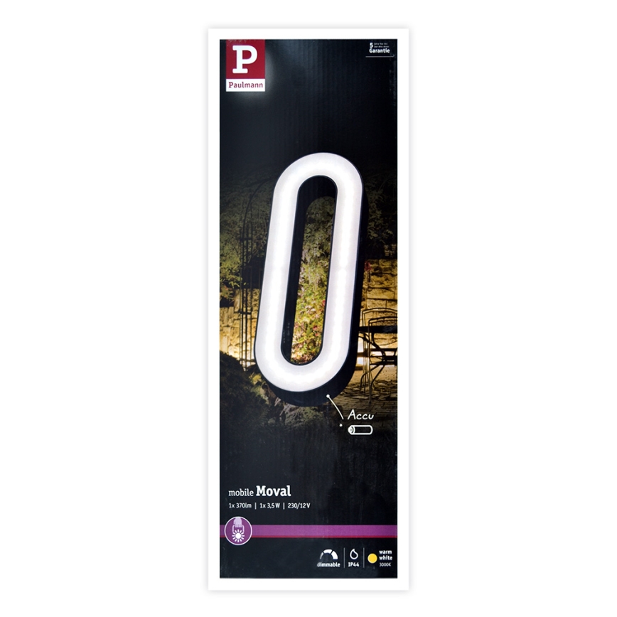 Paulmann 93933 - LED/6W IP44 Dimbar utomhus Bordslampa MOVAL 230V