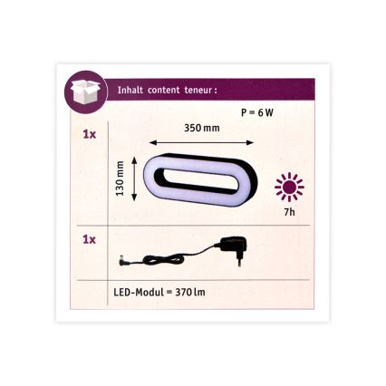 Paulmann 93933 - LED/6W IP44 Dimbar utomhus Bordslampa MOVAL 230V