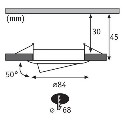 Paulmann 93940 -KIT 3x LED RGBW/2W IP23 Ljusreglerad hängande badrumslampa 230V