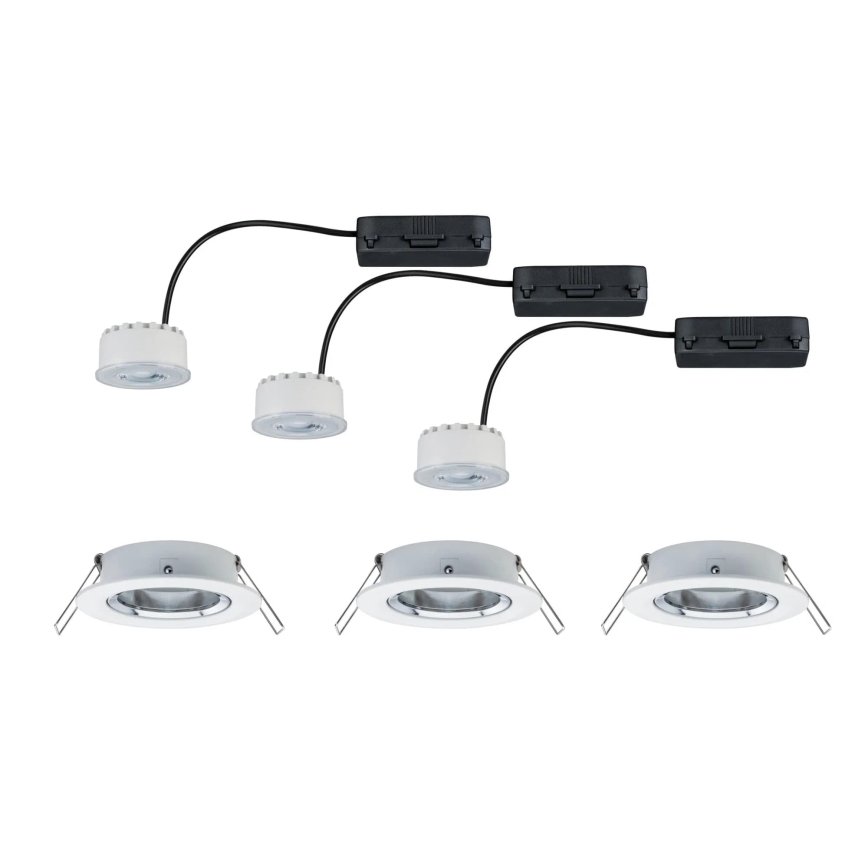 Paulmann 93942 - KIT 3xLED/6,8W IP23 Ljusreglerad hängande badrumslampa COIN 230V