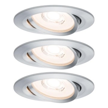 Paulmann 93943 - Set 3xLED/6,8W IP23 Dimbar infälld badrumsarmatur COIN 230V