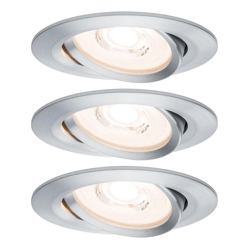 Paulmann 93943 - Set 3xLED/6,8W IP23 Dimbar infälld badrumsarmatur COIN 230V