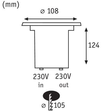 Paulmann 93992 - LED GU10/3,5W IP67 Upphängd taklampa för utomhusbruk SPECIAL 230V