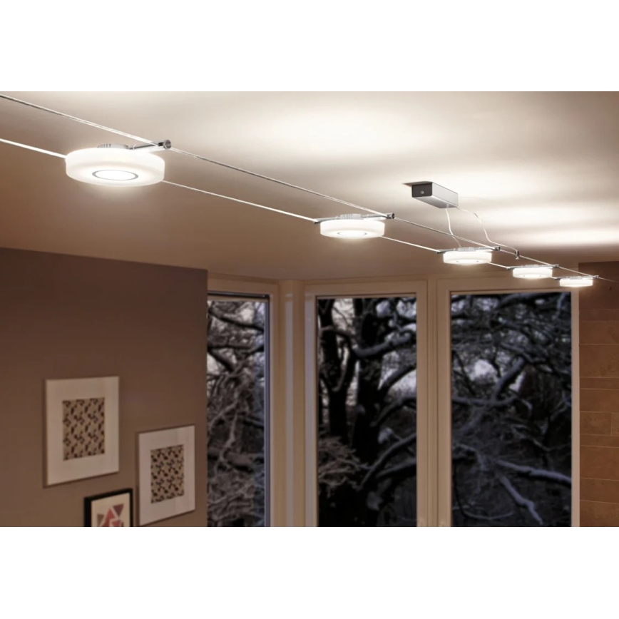Paulmann 94090 - LED/4W Spotlight för system med snöre DISC 12V vit