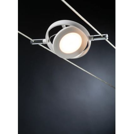 Paulmann 94106 - SET 6xLED/4W Spotlights för wire system ROUNDMAC 230V vit