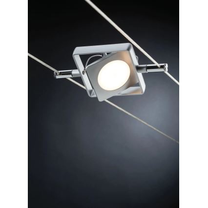 Paulmann 94107 - SET 4xLED/4,3W Spott för vajersystem MAC 230V mattkrom