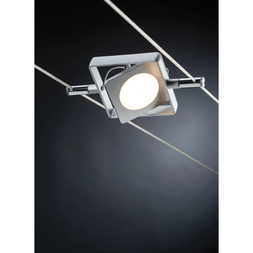 Paulmann 94107 - SET 4xLED/4,3W Spott för vajersystem MAC 230V mattkrom