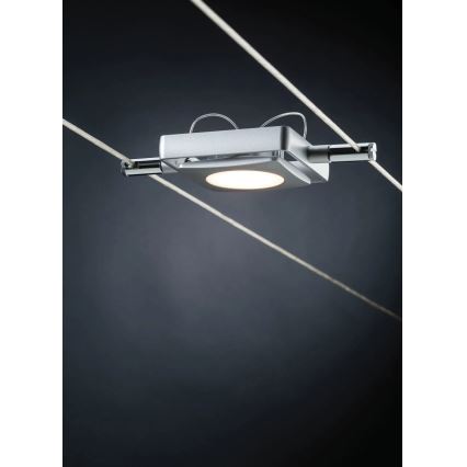 Paulmann 94107 - SET 4xLED/4,3W Spott för vajersystem MAC 230V mattkrom