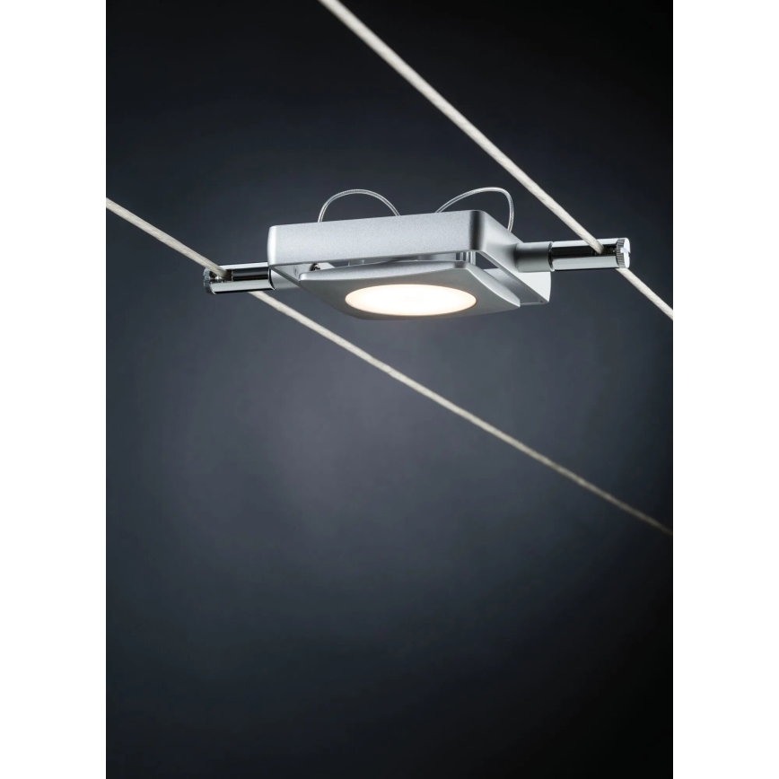 Paulmann 94107 - SET 4xLED/4,3W Spott för vajersystem MAC 230V mattkrom