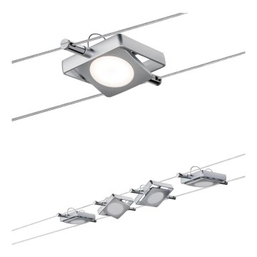 Paulmann 94107 - SET 4xLED/4,3W Spott för vajersystem MAC 230V mattkrom