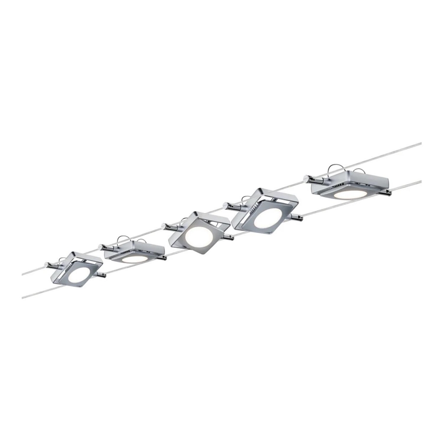 Paulmann 94108 - KIT 5xLED/4,3W Spotlight för skensystem MAC 230V matt krom