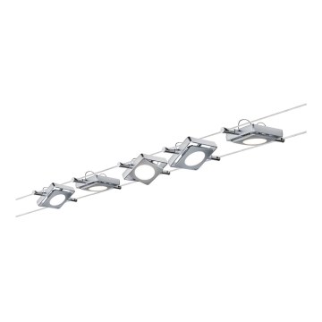 Paulmann 94108 - SET 5xLED/4,3W Spotbelysning för vajersystem MAC 230V matt krom