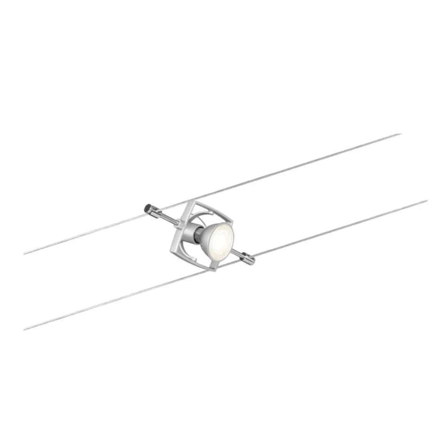 Paulmann 94133 - KIT 5xGU5,3/10W Spotlight för system med snöre MAC 230V matt krom