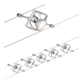 Paulmann 94133 - SET 5xGU5,3/10W Spotlights för kabelsystem MAC 230V matt krom