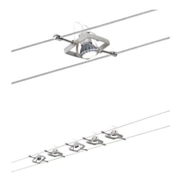 Paulmann 94134 - KIT 5xGU5,3/10W Spotlight för system med snöre MAC 230V vit
