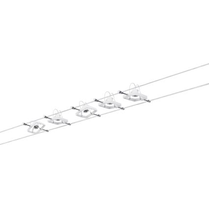 Paulmann 94134 - KIT 5xGU5,3/10W Spotlight för system med snöre MAC 230V vit