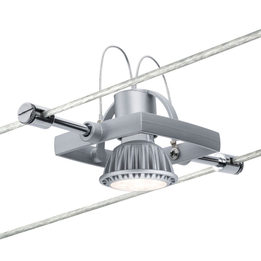 Paulmann 94134 - KIT 5xGU5,3/10W Spotlight för system med snöre MAC 230V vit