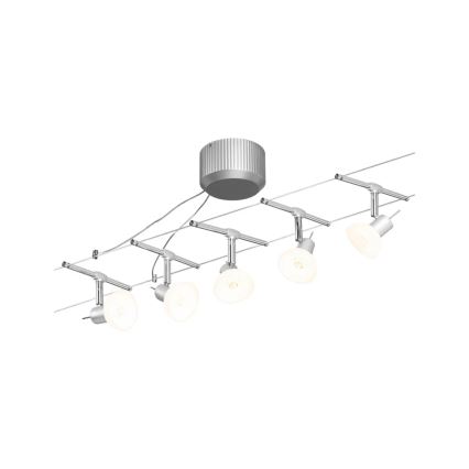 Paulmann 94136 - KIT 5xGU5,3/10W Spotlight för skensystem SHEELA 230V skinande krom