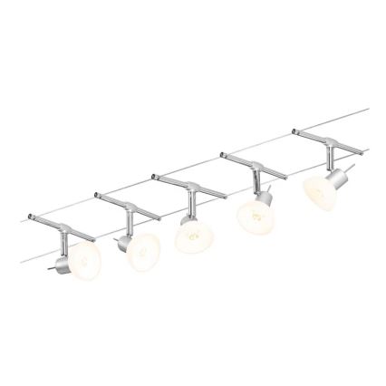 Paulmann 94136 - KIT 5xGU5,3/10W Spotlight för skensystem SHEELA 230V skinande krom