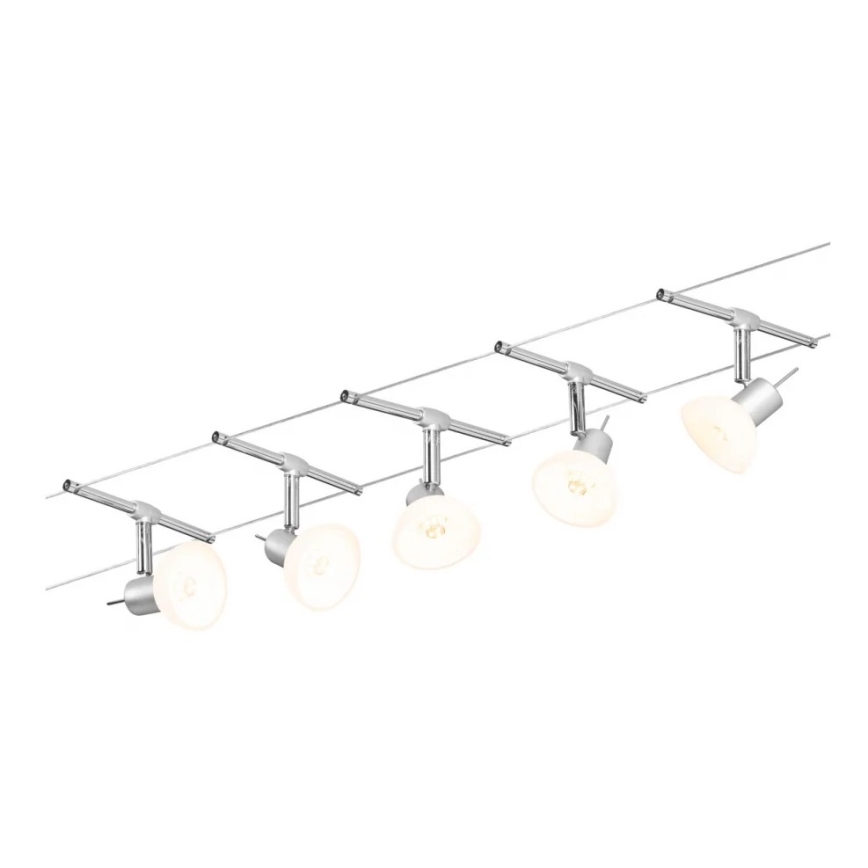 Paulmann 94136 - KIT 5xGU5,3/10W Spotlight för skensystem SHEELA 230V skinande krom