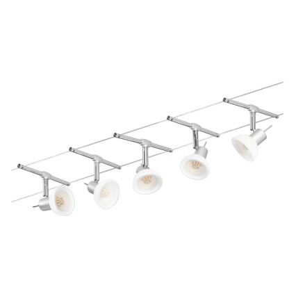 Paulmann 94136 - KIT 5xGU5,3/10W Spotlight för skensystem SHEELA 230V skinande krom