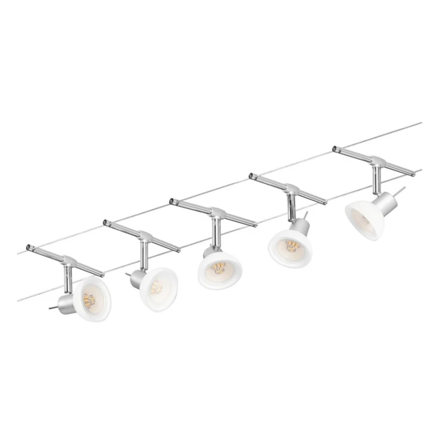 Paulmann 94136 - KIT 5xGU5,3/10W Spotlight för skensystem SHEELA 230V skinande krom