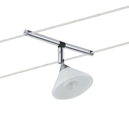 Paulmann 94138 - 1xGU4/10W Spotlight för skensystem COLMAR 12V vit/skinande krom