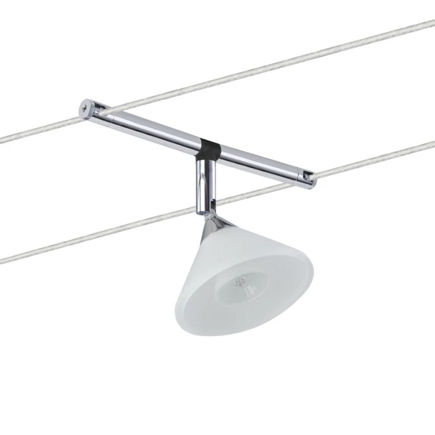 Paulmann 94138 - 1xGU4/10W Spotlight för skensystem COLMAR 12V vit/skinande krom