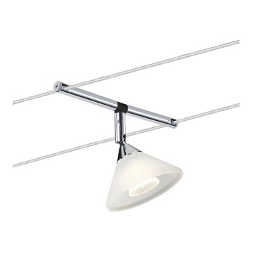 Paulmann 94138 - 1xGU4/10W Spotlight för skensystem COLMAR 12V vit/skinande krom