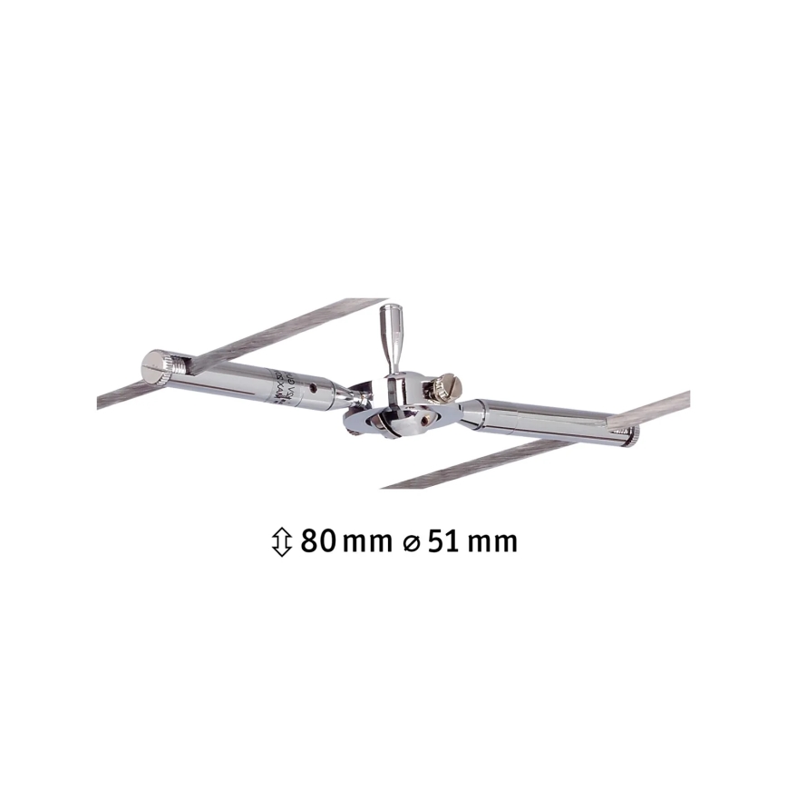 Paulmann 94147 - 1xGU5,3/10W Spotlampa för TOGO 12V vajersystem matt krom