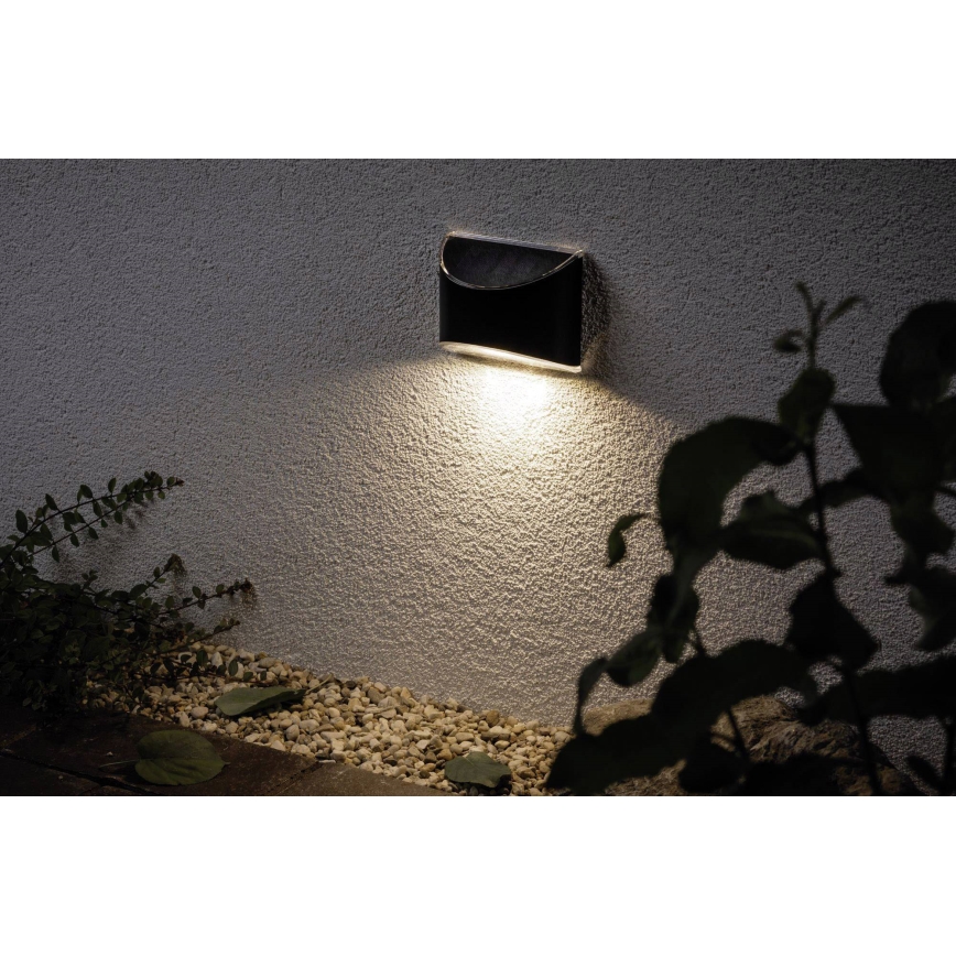 Paulmann 94233 - LED/0,05W IP44 Solcellsvägglampa ELLIOT 1,2V 400 mAh