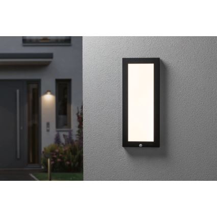 Paulmann 94256_1 - LED/10W IP44 Taklampa för utomhusbruk med sensor 230V