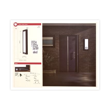 Paulmann 94256_1 - LED/10W IP44 Taklampa för utomhusbruk med sensor 230V