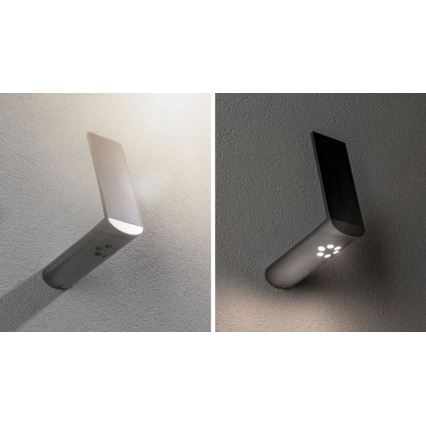 Paulmann 94261 - LED/1,2W IP44 Solcellsvägglampa med sensor ILIAS 3,7V 1800 mAh