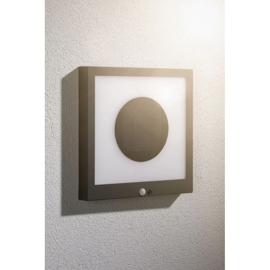 Paulmann 94263 - LED/1,2W IP44 Solcellsvägglampa med sensor TAIJA 3,7V 1800 mAh