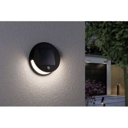 Paulmann 94265 - LED/3W IP44 Utomhus sollampa med sensor HELENA 3,7V