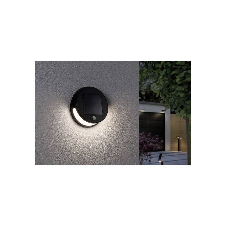 Paulmann 94265 - LED/3W IP44 Utomhus sollampa med sensor HELENA 3,7V