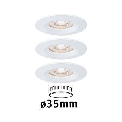 Paulmann 94299 - KIT 3xLED/4W IP44 Badrum infälld lampa NOVA 230V