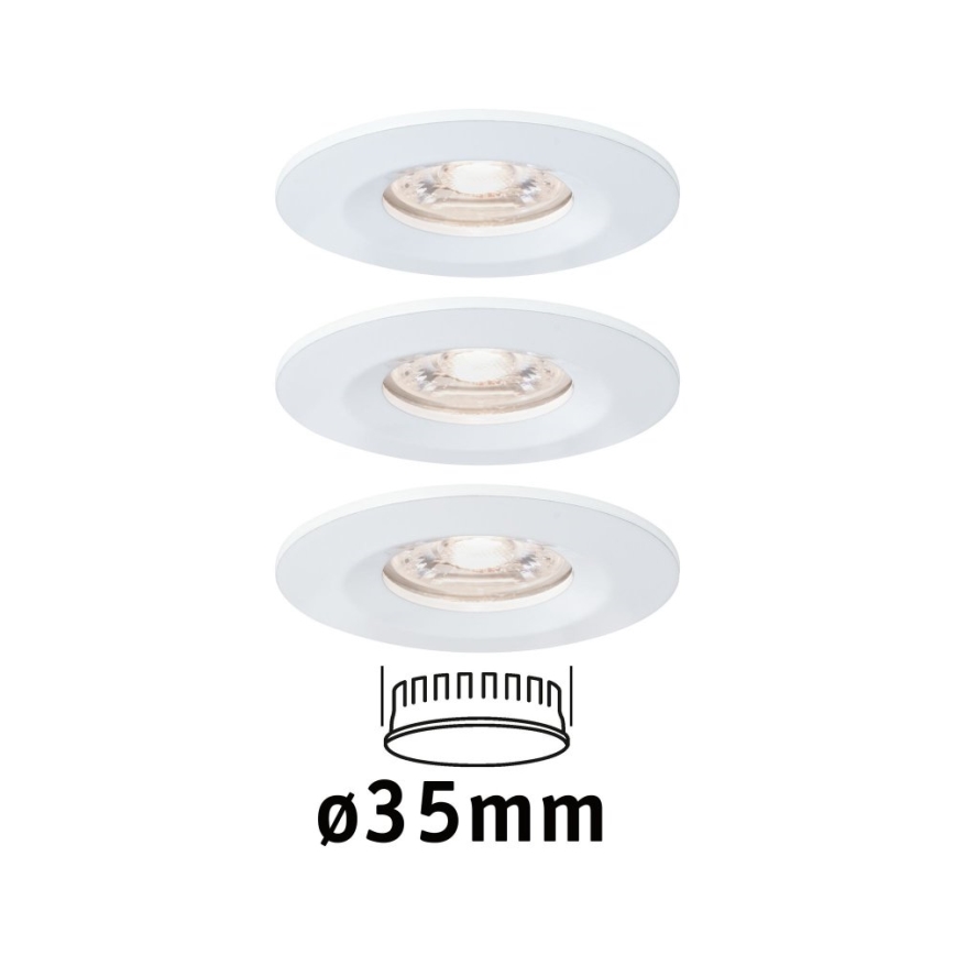 Paulmann 94299 - KIT 3xLED/4W IP44 Badrum infälld lampa NOVA 230V