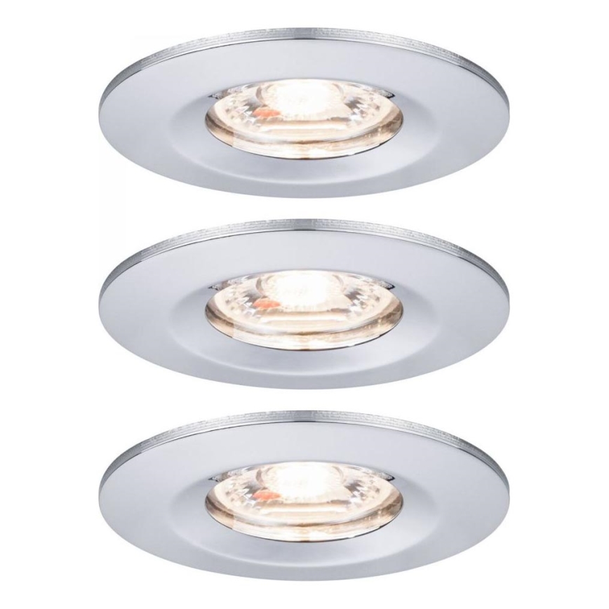 Paulmann 94303 - KIT 3xLED/4W IP44 Badrum infälld lampa COIN 230V