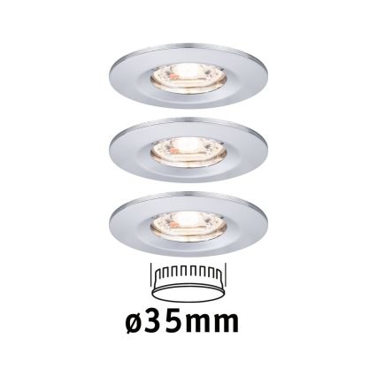 Paulmann 94303 - KIT 3xLED/4W IP44 Badrum infälld lampa COIN 230V