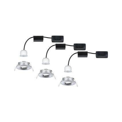 Paulmann 94303 - KIT 3xLED/4W IP44 Badrum infälld lampa COIN 230V