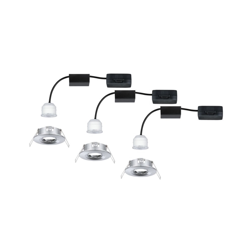 Paulmann 94303 - KIT 3xLED/4W IP44 Badrum infälld lampa COIN 230V