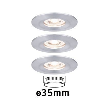 Paulmann 94305 - KIT 3xLED/4W IP44 Badrum infälld lampa NOVA 230V