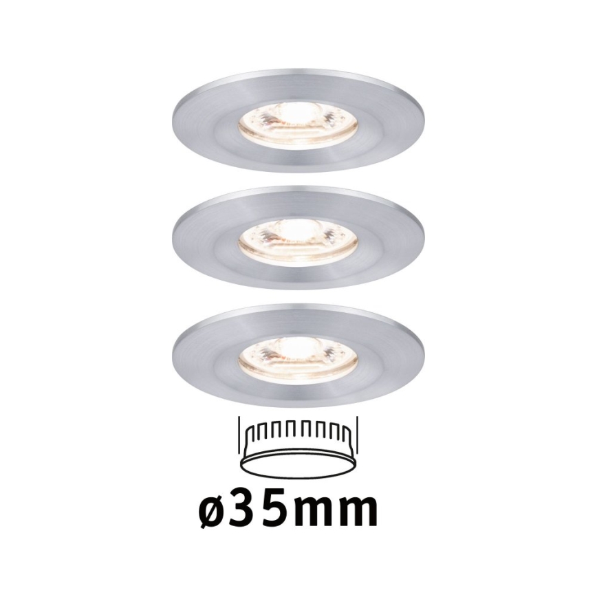 Paulmann 94305 - KIT 3xLED/4W IP44 Badrum infälld lampa NOVA 230V
