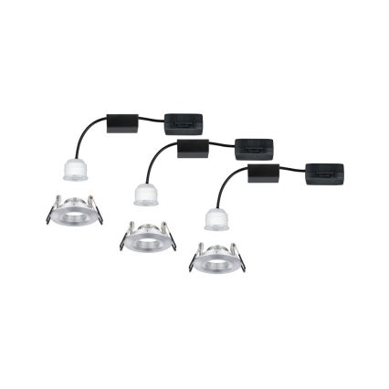 Paulmann 94305 - KIT 3xLED/4W IP44 Badrum infälld lampa NOVA 230V