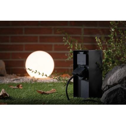 Paulmann 94313 - Kolumn med eluttag för utomhusbruk RIO 4Z SCHUKO 230V IP44