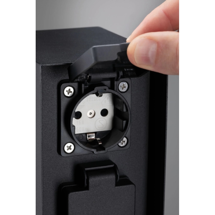 Paulmann 94313 - Kolumn med eluttag för utomhusbruk RIO 4Z SCHUKO 230V IP44
